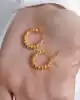 22 Ayar Altın Burgu Halka Küpe