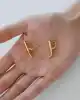 22 Ayar Altın Desenli Küpe