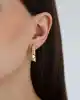 22 Ayar Altın Desenli Küpe