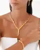22 Ayar Dorikalı Altın Örgü Bileklik