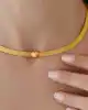22 Ayar Altın Ova Hasır Kolye