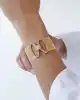 22 Ayar Altın Taşlı Hasır Bileklik