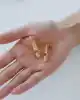 22 Ayar Altın Taşlı Hasır Küpe