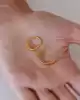 22 Ayar Dörtgen Altın Küpe