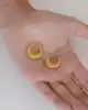 22 Ayar İstiridye Halka Küpe