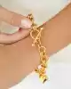 22 Ayar Kalp Yıldız Charmlı Bileklik