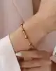 22 Ayar Pembe Taşlı Kemik Model Kelepçe Bileklik