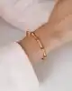 22 Ayar Pembe Taşlı Kemik Model Kelepçe Bileklik