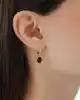 22 Ayar Siyah Taşlı Hasır Küpe