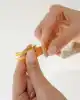 22 Ayar Taşlı Hasır Bileklik