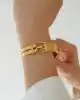 22 Ayar Taşlı Hasır Bileklik