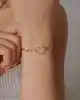 Taşlı Kalp Altın Bileklik