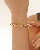 Oval Halkalı Altın Zincir Bileklik