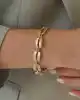 Dörtgen Zincirli Altın Bileklik
