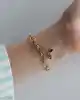 Dörtgen Zincirli Altın Bileklik