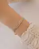 Taş ve Dorika Detaylı Altın Bileklik