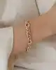 Burgu Halkalı Altın Zincir Bileklik