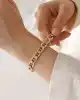 Düğme Zincirli Altın Bileklik