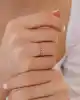 Mini Taşlı Altın Yüzük