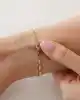 Kalem Detaylı Altın Bileklik