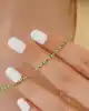 Yeşil Mineli Mini Kapsül Zincir