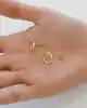 Altın Vidalı Halka Küpe