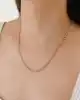 Altın Mini Kareli Zincir Kolye