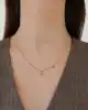 Renkli Taşlı Çiçek Figürlü Kolye
