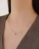 Renkli Taşlı Çiçek Figürlü Kolye