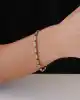 Siyah Taş Detaylı Altın Erkek Bileklik
