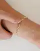 Altın Erkek Slim Zincir Bileklik