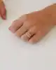 Çizgi Desenli Altın Erkek Yüzük