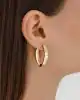 Bold Oval Halka Altın Küpe