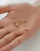 Kutup Yıldızı Sallantılı Altın Küpe