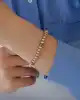 Mavi Taşlı Altın Zincir Bileklik