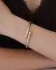 Taşlı Altın Sarmal Kelepçe Bileklik