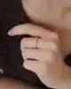 Mini Taşlı Altın Yüzük