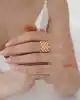Mini Daireli Altın Taşlı Yüzük