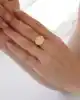 Taş Detaylı Şövalye Altın Yüzük
