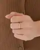 Mini Taşlı Altın Yüzük