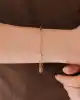 Taşlı Slim Ataç Zincir Bileklik