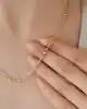 Mini Taşlı Slim Ataç Zincir Kolye
