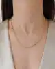 Mini Taşlı Slim Ataç Zincir Kolye