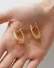 Bold Oval Halka Küpe