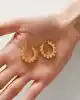 Altın Çiçek Halka Küpe