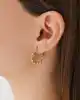 Dorika Toplu Altın Halka Küpe