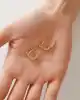 Mini Baget Taşlı Altın Küpe