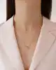 Taşlı Altın Çiçek Kolye