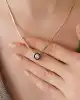 Baget Taşlı Balıksırtı Zincirli Altın Kolye