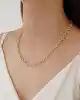 Desenli Altın Halka Zincir Kolye